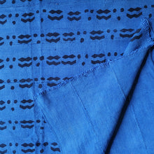 Load image into Gallery viewer, Blue with Black Mud Cloth
