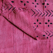 Load image into Gallery viewer, Red with Black Triangles Mud Cloth