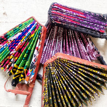 Load image into Gallery viewer, Purple African Print Fan