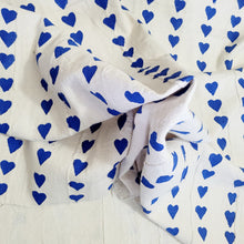 Load image into Gallery viewer, White Blue Mud Cloth