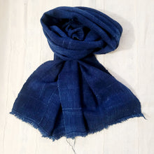 Load image into Gallery viewer, Vintage Indigo Mud Cloth Scarf