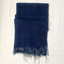 Load image into Gallery viewer, Vintage African Mud Cloth-Indigo Fringe
