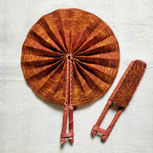 Load image into Gallery viewer, Orange African Print Fan
