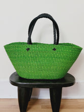 Load image into Gallery viewer, Ghana Shoulder Basket Bag-Light Green