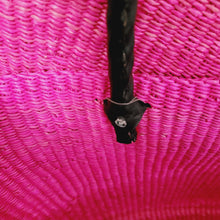 Load image into Gallery viewer, Ghana Shoulder Basket Bag- Fuchsia