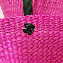 Load image into Gallery viewer, Ghana Shoulder Basket Bag- Fuchsia