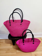 Load image into Gallery viewer, Ghana Shoulder Basket Bag- Fuchsia