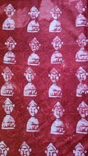 Load image into Gallery viewer, Red Batik Fabric-Bassa Tribe Mask