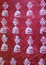 Load image into Gallery viewer, Red Batik Fabric-Bassa Tribe Mask