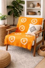 Load image into Gallery viewer, Orange and White Mud Cloth