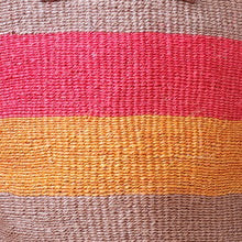 Load image into Gallery viewer, Beige, Red & Orange Sisal Basket with Handles