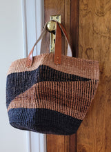 Load image into Gallery viewer, Black, Brown & Natural Sisal Basket with Handles