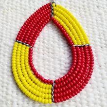 Load image into Gallery viewer, Red/ Yellow Maasia Earrings