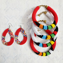 Load image into Gallery viewer, Red Maasia Earrings