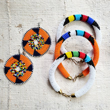 Load image into Gallery viewer, Orange Maasai Earring