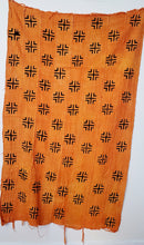 Load image into Gallery viewer, Orange Black Mud Cloth