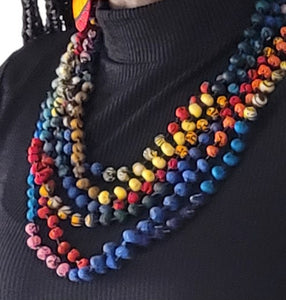 Ankara Print Ball Necklaces