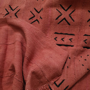Orange Arrow & Pattern Mud Cloth
