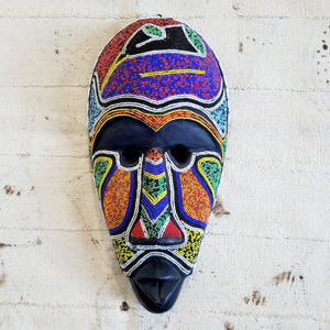 African Beaded Wooden Mask