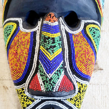 Load image into Gallery viewer, African Beaded Wooden Mask
