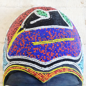African Beaded Wooden Mask