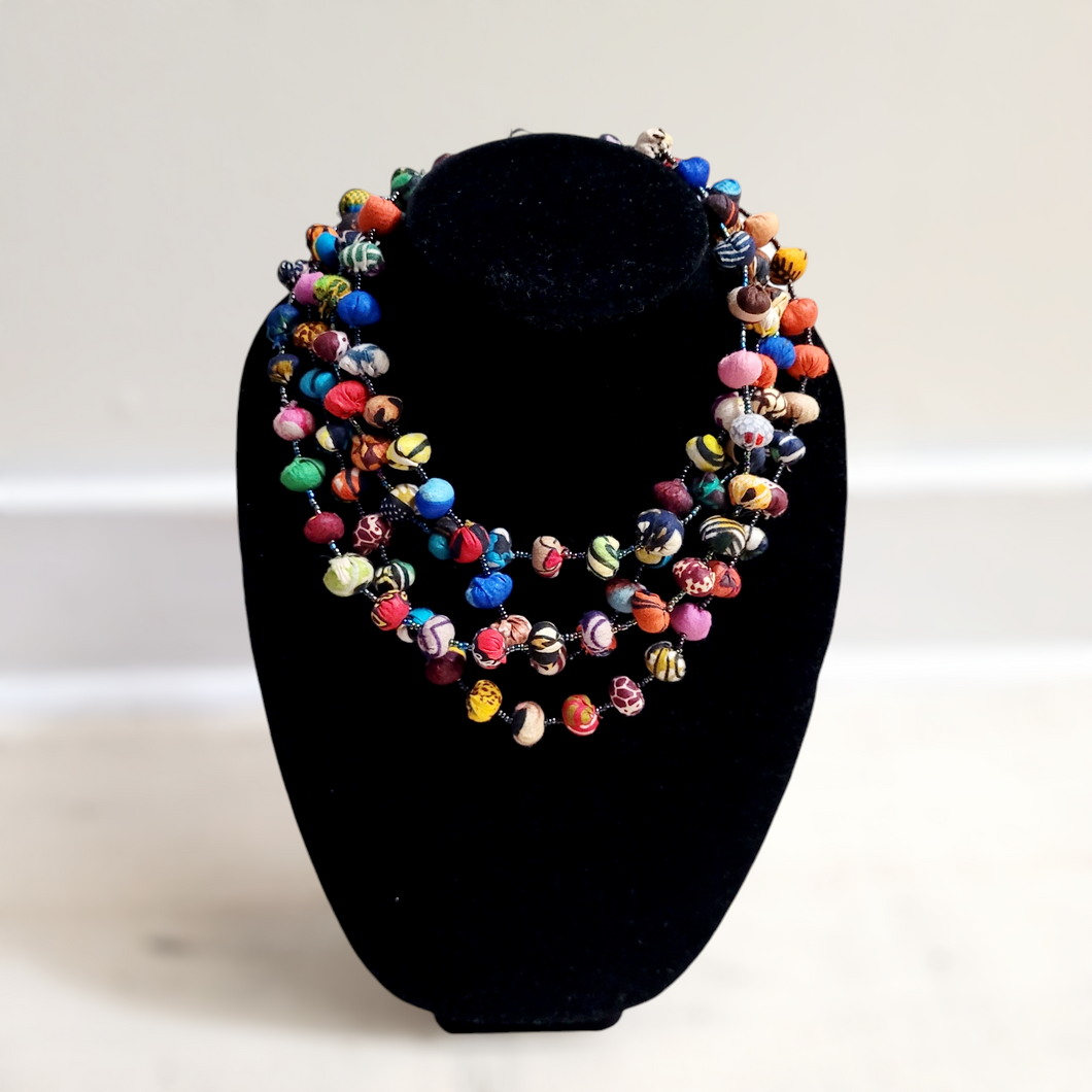 Ankara Print Ball Necklaces