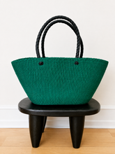 Load image into Gallery viewer, Ghana Shoulder Basket Bag- Dark Green
