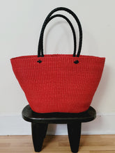 Load image into Gallery viewer, Ghana Shoulder Basket Bag- Red
