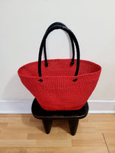Load image into Gallery viewer, Ghana Shoulder Basket Bag- Red
