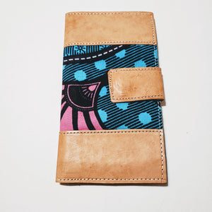 Leather & African Print Wallet
