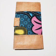 Load image into Gallery viewer, Leather &amp; African Print Wallet
