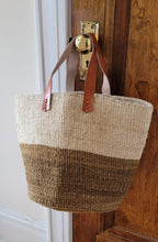 Load image into Gallery viewer, Natural -White Sisal Basket with Handles
