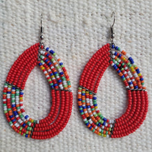 Load image into Gallery viewer, Red Maasia Earrings
