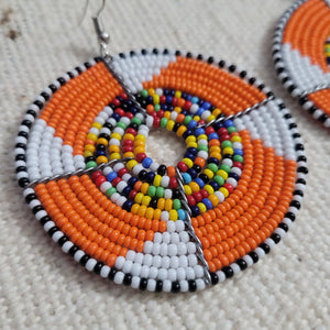 Orange Maasai Earring