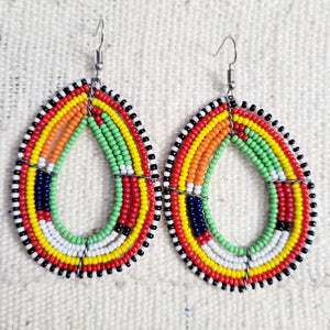 Maasai Multicolored Loop  Earring